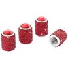 Uposao 4 pezzi tappi valvola pneumatici, cristallo automatico tappi valvola pneumatici Bling Bling tappo valvola automatica copristelo valvola tenuta ermetica per auto, autobus, camion, bici, auto