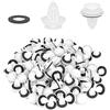 HOWAB 100 Pezzi Rivetti In Plastica per Auto, Ricambi Auto Plastic Fastener, Fissaggio Auto Clip con Della Rondella, Clip di Fissaggio per Auto Universali per Porte di Autoveicoli
