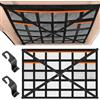 MERVYNGLYNNHUNTER 1 pezzo rete di stoccaggio per auto, elastica, 90 x 65 cm, rete portaoggetti da soffitto auto spaziosa, cinghie incrociate regolabili, tasche, rete a soffitto resistente, per viaggi
