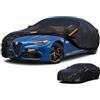 Kayme Telo Copriauto da Esterno, Compatibile con Alfa Romeo Giulia (2016-2025), Copertura a 7 Starti per Impermeabile Anti UV Anti Vento Antipolvere, Telo Copri con Cerniera e in Cotone.