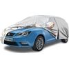Kayme Telo Copriauto da Esterno, Compatibile con Seat Ibiza (1993-2025), Copertura a 6 Starti per Impermeabile Anti UV Anti Vento Antipolvere, Telo Copri con Cerniera e in Cotone.