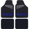 Sparco SPC1901A Set Tappeti in Moquette, Nero/Blu