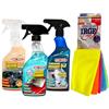 Ma-Fra, Set Trattamento 3 in 1 PLASTICHE - Glass Cleaner - Tessuti Insieme 7 Panni Microfibra Multiuso 30x35 cm