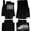 MTC Automotive Tappetini Mercedes Classe B W245 2005-2011, Set 4 Pezzi, Su Misura | Tappeti Mercedes in Moquette Nera con Battitacco in Gomma Rinforzata e Bottoni Ancoraggio