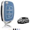 TOOMUME Cover Chiave Auto per Hyundai i10 i20 ix35 ix20 Tucson Santa Fe | Silicone Morbido, Antiurto, Anticaduta, Antigraffio, Custodia Protettiva Chiave per i40 i30 Bayon Ioniq Kona Sonata, Flip L