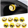 KANDUJIMU 8 tappi coprivalvola per pneumatici auto, coperture per valvole a sfera con anello in gomma, resistenti alla corrosione, ermetici, antipolvere, universali, per auto, camion, bicicletta, SUV (dorato)