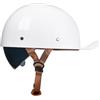 Woljay Casco da motociclista vintage retrò aperto berretto da baseball mezzo casco con lente estraibile per ciclomotore jet scooter street cruiser - Certificato DOT / ECER22-05