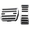 KUNYOS Pedali Per Auto Per Chery Tiggo 7 8 Pro Plus Tiggo 2 3X 4 5X Copripedale Freno(AT 2PCS Silver)