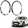 Yinnhom 1 paio di anelli di rifinitura per fari Mini, ricambio per auto, compatibile con BMW Mini Cooper F55 F56 F57 2014-2021, accessori di ricambio per strisce di copertura fari auto(Nero)