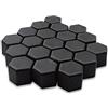 ZHAOSHIXU Dadi delle Ruote 20pcs 17mm 19mm 21mm Black Car Wheel Caps Bolts Covers Nuts Silicone Auto Wheel Hub Protectors Screw Cap Styling Anti Rust Cover(Black,21mm)