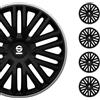 Sparco Set Copricerchi 4 Pezzi Bergamo 16 Pollici Nero/Grigio