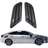 GKKBUFF 2 PCS universale prese d'aria del cofano dell'auto Scoop d'aria Wing Trim parafango del cofano Uscita d'aria Wing Trim Fit fibra di carbonio esterno lucido Trim auto e camion Accessori di sfiato