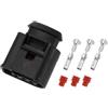 Partuto Connettore Sensore Pressione Carburante Impermeabile 1pc Per Auto | Colore Nero, Plastica E Rame Stagnato, Numero OE 4D0971993, Per Skoda, Impermeabile, 3 Pin