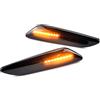 MKptopia 2 pezzi luce indicatore laterale LED dinamica segnale di rotazione, lampada indicatore lampeggiante Compatibile con Al-fa Ro-meo 147 156 Fi-at E-gea Ti-po 356 Lan-cia D-elta Yp-silon Nero