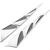 SIFUSM Prese D'aria 2 Pezzi Universale Auto Cofano Sfiato Aria Laterale Flusso Presa D'aria Auto Esterno Cofano Laterale Porta Copertura Decorativa Trim Adesivo ABS Auto Tubo Aspirazione Aria(2pieces chrome)