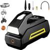 Mcbazel Pompa d'Aria per Pneumatici Auto Senza Fili a Doppio Cilindro con Display Digitale PSI/BAR/KPA/KG/CM², Arresto Automatico con 4 Ugelli, Luce LED a 3 Modalità per Auto, Biciclette, Palloni Spor