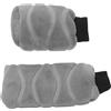 ibasenice Set Copripomello Cambio Automatico e Freno a Mano in Peluche Grigio | Antiscivolo Termico per Interni Auto Invernali, Grip Migliorato, Compatibile con Leve Cambio e Freno