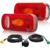 SPARKMOTO Kit Fanali Posteriori Rimorchio 13 Poli Con Cablaggio Cavo 5.5 m Spina 13 Poli,Set Di Luci Rimorchio 13 Pin Con Cavo Connettore Baoionetta