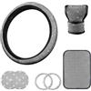 Generic 7 pezzi di accessori auto scintillanti per donne, copertura per volante, coperture per cintura di sicurezza scintillanti, copertura per leva del cambio scintillante, adatta alla maggior parte delle