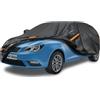Kayme Telo Copriauto da Esterno, Compatibile con Seat Ibiza (1993-2025), Copertura a 7 Starti per Impermeabile Anti UV Anti Vento Antipolvere, Telo Copri con Cerniera e in Cotone.