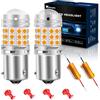KaiDengZhe Lampadine LED PY21W BAU15S, 2 PZ Chip 3030 42-EX Senza Errori Canbus 1156 LED Ambra 12-36V 7507 1056 5009 Lampadina di Ricambio Retromarcia Freni Indicatori di Direzione per Auto