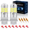 KaiDengZhe Lampadine LED P27/7W T25, 2 PZ Chip 3030 42-EX Senza Errori Canbus 3157 LED Bianco 12-36V 3057 3156 4157 Lampadina di Ricambio Retromarcia Freni Indicatori di Direzione per Auto