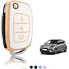 TOOMUME Cover Chiave Auto per Hyundai i10 i20 ix35 ix20 Tucson Santa Fe | Silicone Morbido, Antiurto, Anticaduta, Antigraffio, Custodia Protettiva Chiave per i40 i30 Bayon Ioniq Kona Sonata, Flip L