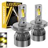 KaiDengZhe H4 9003 LED Lampadina per Fari, 2 PZ Nuovo Tri-colore (6500K 4300K 3000K) Lampadina per Fari H4 Canbus 12-24V 120W Kit LED Abbaglianti/Anabbaglianti 800% Luminosità Sostituzione Alogena