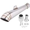EBTOOLS per silenziatore pentola moto nero per 2x universale motorcycle muffler In Acciaio Inox Moto Scarico Universale Tubo Coda Silenziatore Terminale Tubo Tubo