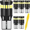 KATUR Lampadine LED T10 Canbus 6000K Bianco, Lampadina W5W 194 168 2825 LED Per Targa Plafoniera Illuminazione Domo Auto, 6pcs