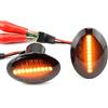 MKptopia 2 pezzi LED dinamico indicatore laterale luce di segnale di giro lampada sequenziale Compatibile con Fi-at 500 F-ord KA Lan-cia L-ybra Y-psilon Alf-a 4C Ma-serati