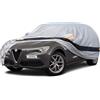 Holthly Telo Copriauto per Alfa Romeo Stelvio (2017-2024), 100% Impermeabile Telo Auto. Pioggia, Sole, Polvere e Protezione UV, Telo Copri Auto da Esterno con Fodera in Cotone. Argenteo