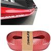 JNNJ Protezione Paraurti per Auto, Autoadesiva Spoiler Anteriore Protezione Striscia Univerdale Di Gomma, 2.5M Protezione Universale per Paraurti Anteriore Auto Gomma, Auto, Camion, SUV(Rosso)