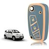 TOOMUME Cover Chiave Auto per Fiat Panda Grande Punto Lancia Ypsilon Musa | Silicone Morbido, Antiurto, Anticaduta, Antigraffio, Custodia Protettiva Chiave per Citroen Nemo Qubo Ducato Fiorino Stilo