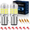 KaiDengZhe Lampadine LED P21/5W BAY15D, 2 PZ Chip 3030 42-EX Senza Errori Canbus 1157 LED Bianco 12-36V 2057 2357 Lampadina di Ricambio Retromarcia Freni Indicatori di Direzione per Auto