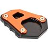 LTIENBST Piedistallo laterale in alluminio arancione Allargamento del cuscinetto del piede Kickstand Compatible with KTM 1050/1090/1190/1290 Adventure 2014-2020,Motorcycle1190Adv Accessories (nero)