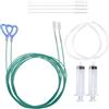Generic 10 strumenti per la pulizia dello scarico del tetto apribile dell'auto, 2 pulitori flessibili per tubi lunghi da 299,7 cm con 4 spazzole per la pulizia, 2 siringa e tubo flessibile a forma di cuore