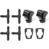 Partuto Kit Ugelli Lavavetro Per Dodge Nitro 07-11 2 Pz | Per Jeep Liberty 2008-2012 OE 55157319AA Colori Nero Bianco Materiale Plastica 2 Pz Guarnizioni 4 Connettori A T