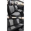 NOBQUA Coprisedili Auto Universali per 5 Posti in Vera Pelle-Compatibili con BMW Serie 1/2/3/4/5/6/7/8 - Impermeabili, Antiscivolo-Set Completo per SUV e Berlina