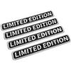 PTDecals 4 PZ 90x15mm morbido flessibile epossidica in edizione limitata Emblem Sticker decalcomanie per il veicolo Auto Auto moto casco Decorazione della casa (nero argento)