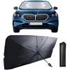 Generic Parasole pieghevole per parabrezza auto - 142,2 x 78,7 cm, scudo termico per interni auto, protezione UV, parasole adatto per berline, SUV, camion