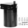 Yctze Decantatore Universale - Kit Universale Serbatoio Del Serbatoio 300 Ml Motore In Lega Di Alluminio Con Deflettore Polacca Nera Adatta Per Autoadatto Per Oil Catch Can