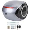 Miskall 32L Motorcycle Top Case ABS Sporty Sporty Acqua Resistente alla polvere Trunk Box portatile per scooter per biciclette elettriche (Grigio)