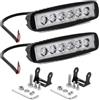 AUXTINGS 2 Pezzi 15 cm 18W Faro da Lavoro Led Sottile Faretto per Fuoristrada Fendinebbia Barra Luci per Trattore Camion Off Road Auto Moto 4x4 4WD Barca, 12V 24V IP66 Impermeabile 6000K