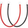 QUARKZMAN 2PCS Cavo Batteria 8 AWG Cavi Inverter Batteria 30cm Rosso Nero | In Puro Rame, Con Terminali Anello 5/16, Per Barche Solar Marine Auto
