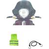 MOTO SPORT MONDO COMPATIBILE CON PIAGGIO BEVERLY 500 anno dal 2002 al 2006 CUPOLINO PARABREZZA ISOTTA SC4124 PER SCOOTER SPOILER BASSO FUMÈ SCURO ANTIVENTO PMMA AIR FLOW KIT MONTAGGIO A/710 530X210X3MM