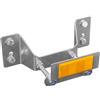 UNITRAILER Supporto Ruota di Scorta 270x95 mm per Rimorchio Garden KIPP Salvaspazio, Staffa di Montaggio Laterale per Ruote 155/70 R13 con Catarifrangente Arancione e Viti