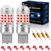 KaiDengZhe Lampadine LED W21/5W T20, 2 PZ Chip 3030 42-EX Senza Errori Canbus 7443 LED Rosso 12-36V 7440 7441 7444 Lampadina di Ricambio Retromarcia Freni Indicatori di Direzione per Auto