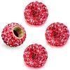 Ygapuzi Tappi stelo valvola Bling confezione da 4, copri stelo valvola pneumatico con strass di cristallo con O-ring, misura universale per auto, camion, SUV, biciclette e motocicli (Rosso)