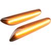 MKptopia LED dinamico marcatore laterale luce di rotazione marcatore laterale parafango lampeggiante sequenziale Compatibile con E81 E82 E87 E88 E46 Facelift E90 E91 E60 E61-Nero (versione